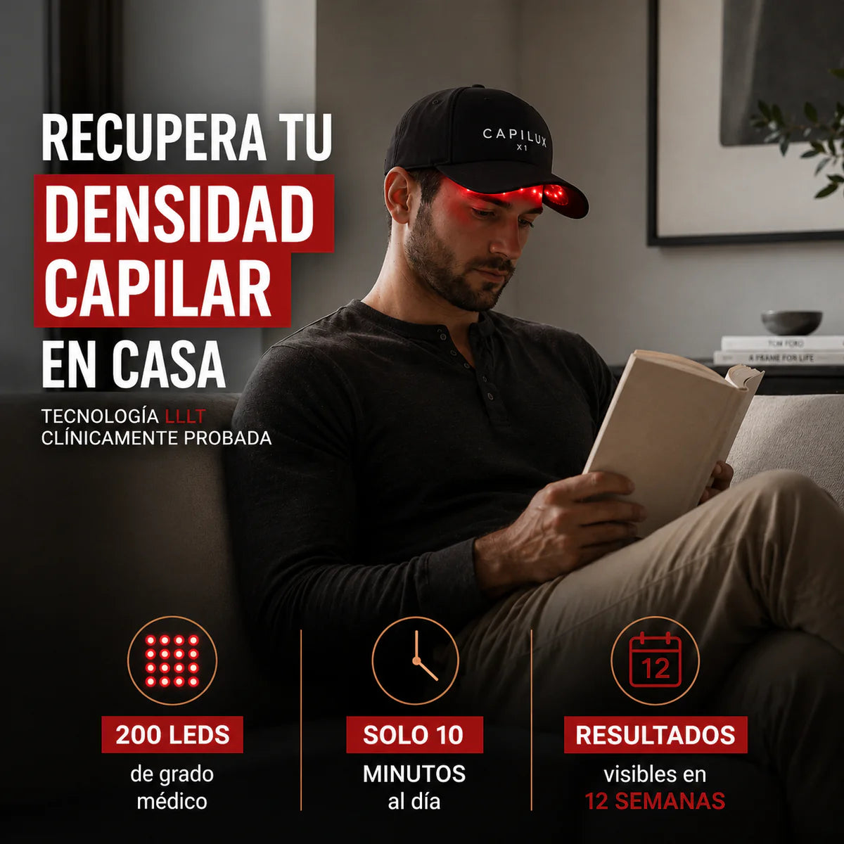 Luz roja que reactiva tus folículos