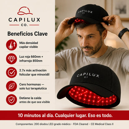 CapilLED Pro — Recupera tu cabello sin pastillas ni cirugías.